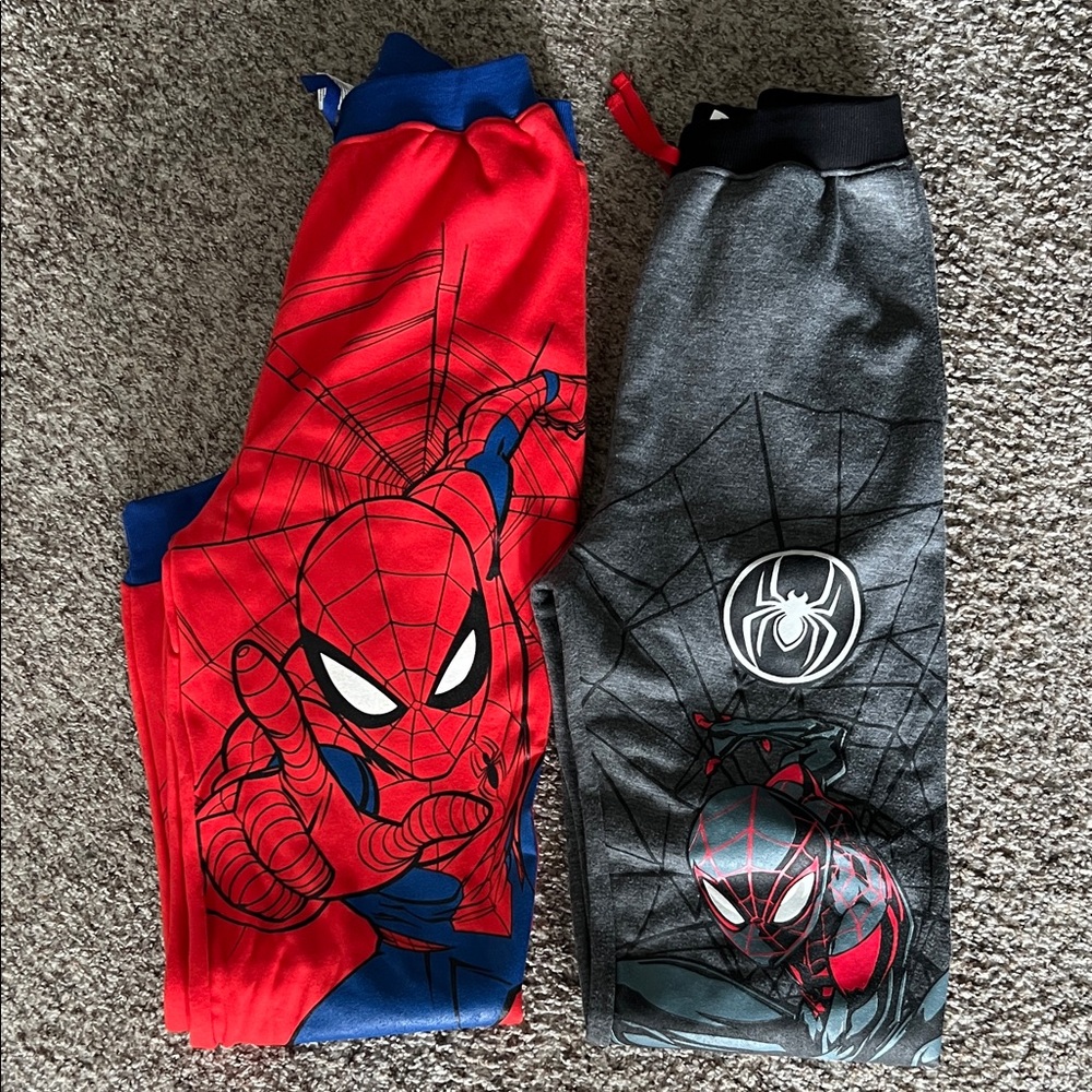 Spiderman Kids Sweatpants Joggers - Red, Blue & Gray